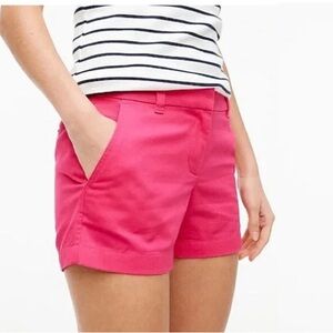 J. Crew Hot Pink Shorts, Cotton Size 0, like new without tags